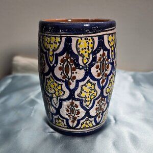 Vintage Moroccan Safi Art Pottery Collectable Vase